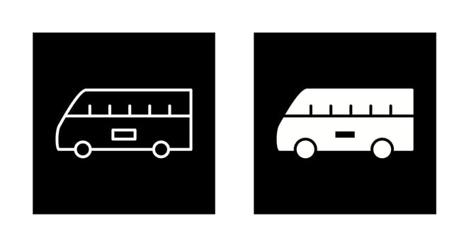 Bus on Airport Vector Icon