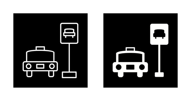 Taxi Stand Vector Icon