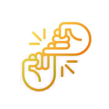 Pinky promise pixel perfect gradient linear vector icon. Hands hooking little fingers. Friendship gesture. Thin line color symbol. Modern style pictogram. Vector isolated outline drawing