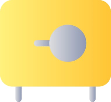Money safe flat gradient color ui icon. Storage for documents and cash. Private possessions. Simple filled pictogram. GUI, UX design for mobile application. Vector isolated RGB illustration