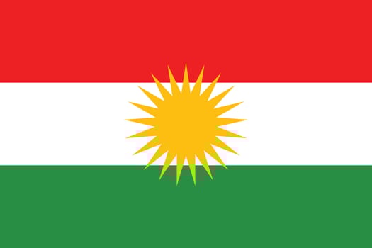 Simple flag of Kurdistan vector