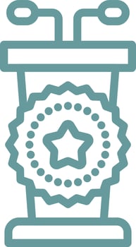 Winner Podium Vector Icon Design