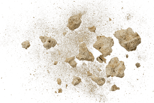 Abstract rock explosion texture with particle png