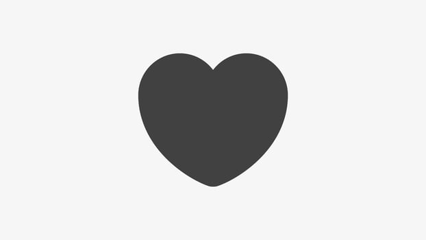 Heart solid icon vector