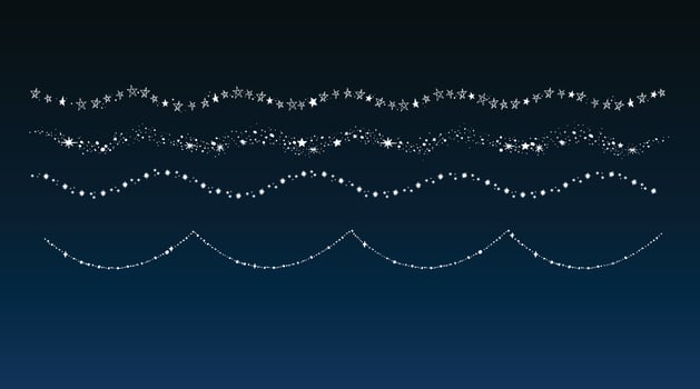 Vector collection of stars for party and celebration decoration elements