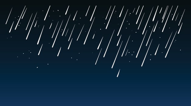 Falling stars plain blue background vector