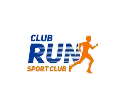 Marathon run sport icon of running man silhouette vector