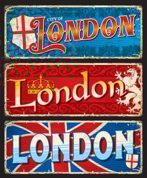 London travel stickers, Great Britain and England vector