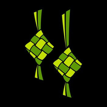 KETUPAT FLAT VECTOR