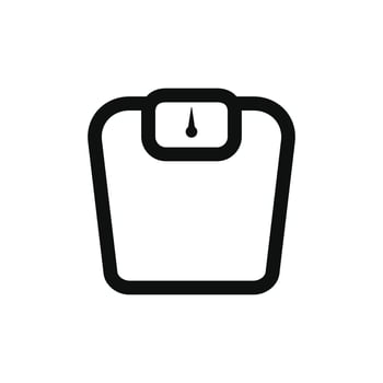 Weight scale icon isolated on white background vector