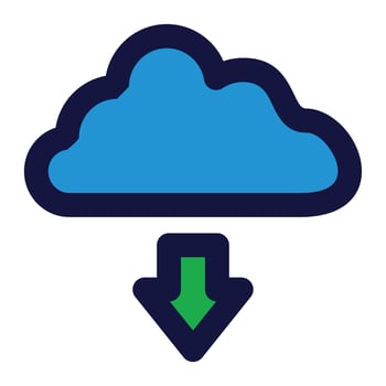 cloud save of network connection fill icon style vector
