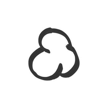 cloud hand drawn icon on white background vector