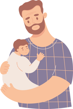 Happy  man  with baby png