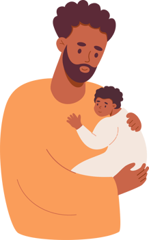 ethnic man with baby png