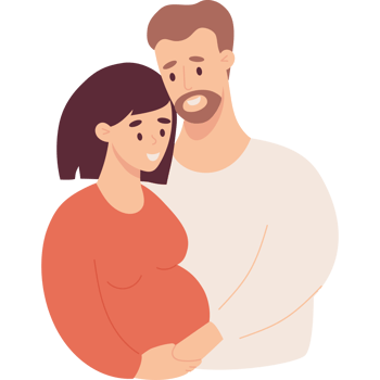 Happy family  expecting baby png