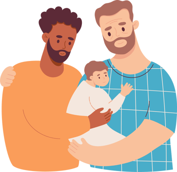 Happy interracial lgbt family png