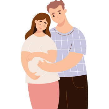 Happy  couple expecting baby png