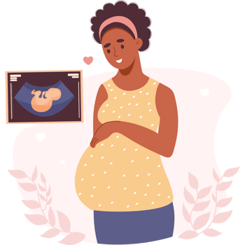 pregnant black ethnic woman png