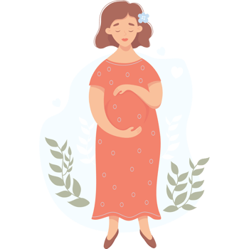 Cute  pregnant woman png