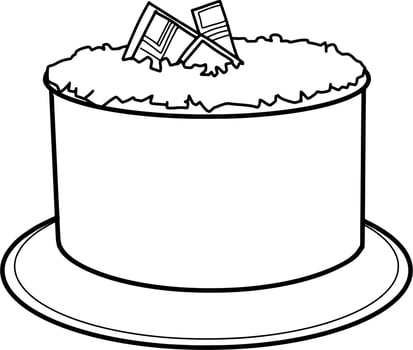 Delicious Cake Sketch vector