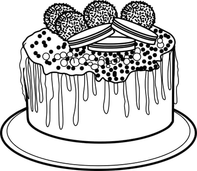 Delicious Cake Sketch vector