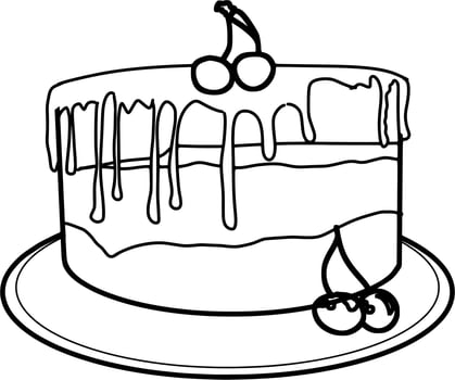 Delicious Cake Sketch vector
