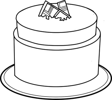 Delicious Cake Sketch vector