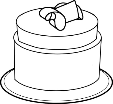 Delicious Cake Sketch vector
