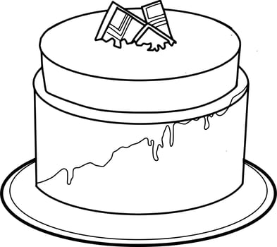 Delicious Cake Sketch vector