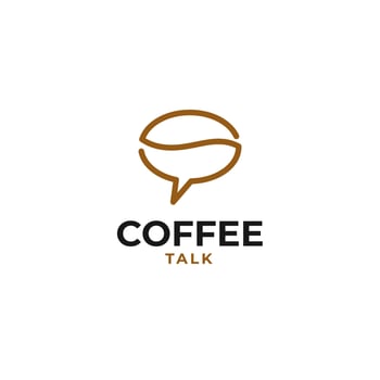 Vector coffee talk logo design concept template illustration idea