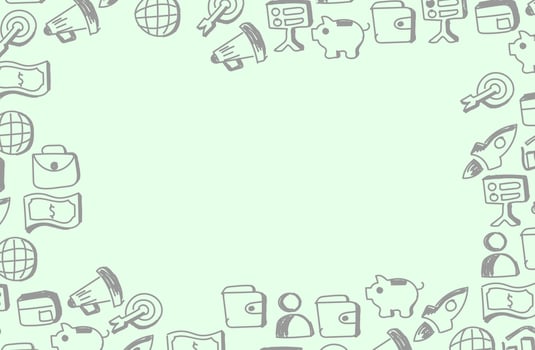 business and finance hand drawn background vector
