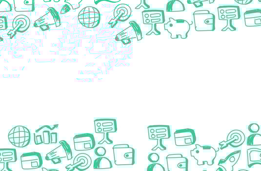 business and finance hand drawn background vector