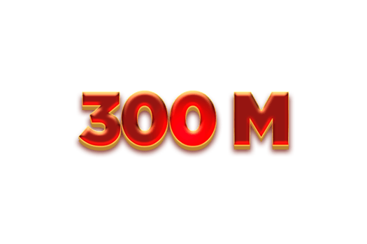 300 million subscribers celebration greeting Number with fruity design png