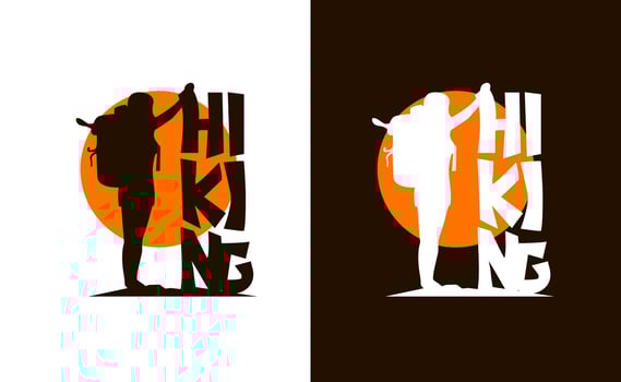 hiking tshirt design theme. tshirt design with hike theme. hiker theme design template. Adventure tshirt design. vector
