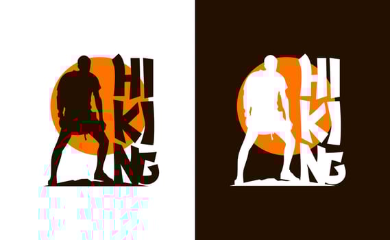Hiking Outdoor tshirt design. hiking tshirt design. tshirt design with hike theme. hiker theme design template. Adventure tshirt design. mountain climbing tshirt design adventure. vector
