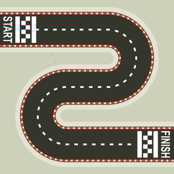 Vector Image Of A Track For Kart Racing