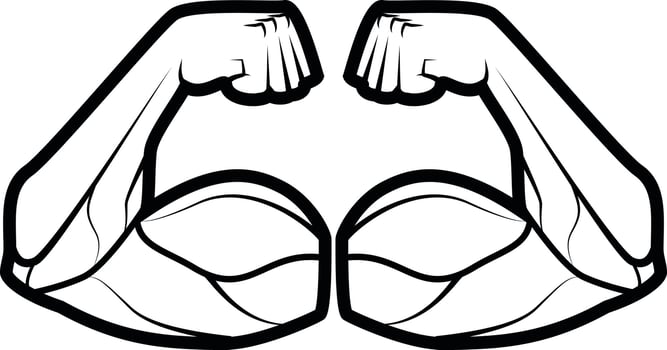 Vector Illustration Of Strong Arms