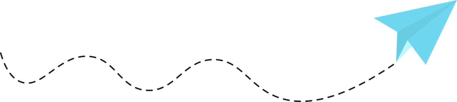 Dashed line paper airplane route png