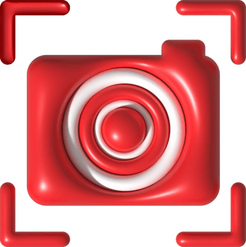 Photography focus point icon illustration 3D png