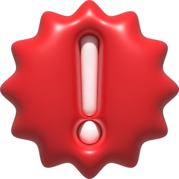 illustration. 3D  Symbols with caution symbols. png