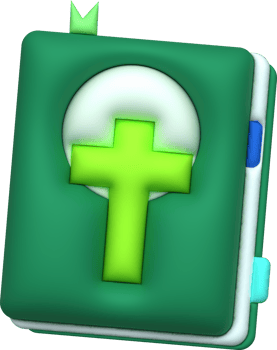 illustration 3D , a book with a cross-shaped cover. bible book christianity png