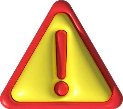illustration. 3D  Symbols with caution symbols. png