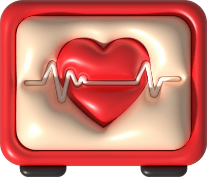illustration 3D of cardiopulmonary and heart signal cabinet. png