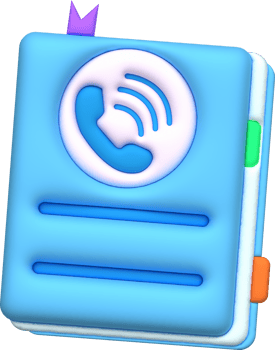3D illustration Call log book png