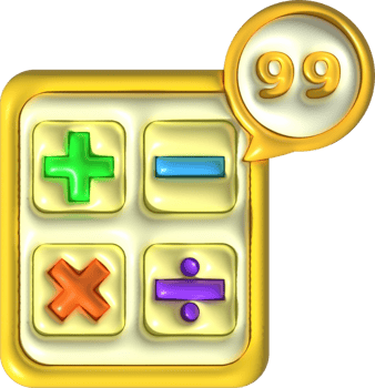 3D illustration Calculator symbol icon png