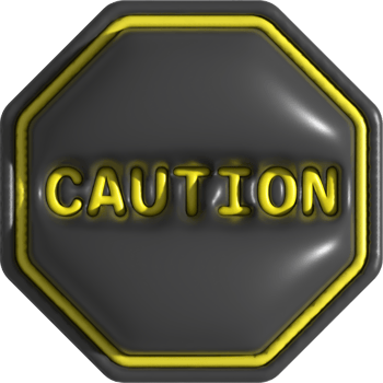 illustration 3D  Caution symbol sign png