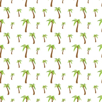 Seamless Pattern with palm trees. Colorful summer background. Vector illustration