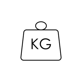 Weight kg vector icon