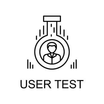 user test vector icon
