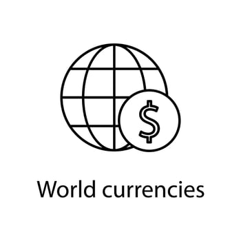 world currencies vector icon